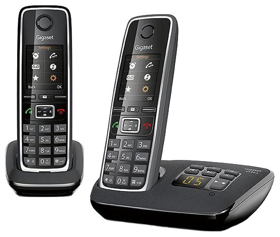 Р/Телефон Dect Gigaset C530A DUO черный (труб. в компл.:2шт) автооветчик АОН