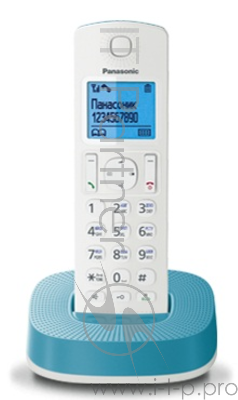 Р/Телефон Dect Panasonic KX-TGC310RUC белый/голубой АОН