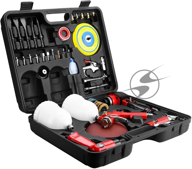 Набор пневмоинструментов Deko DKPT53 Premium компл.:53 предмета 142л/мин (кейс в комплекте)