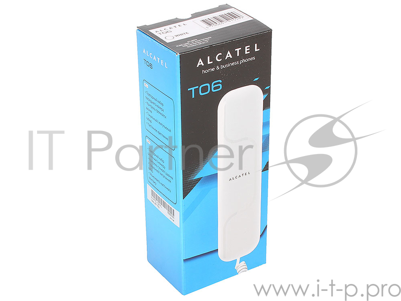 Телефон ALCATEL T06 White Flash, Recall, Wall mt.