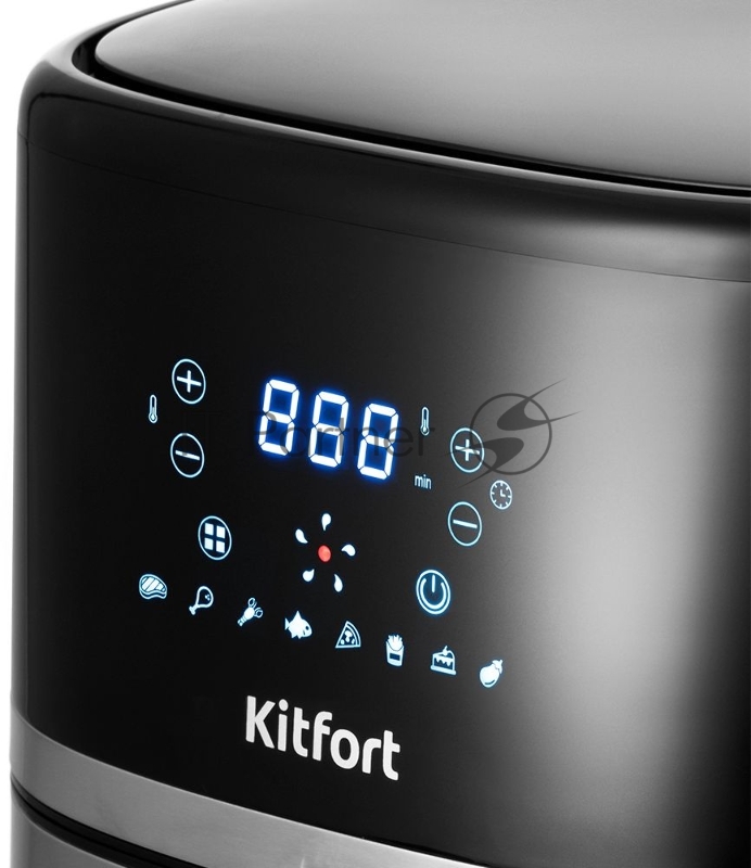 Аэрогриль Kitfort КТ-2221 черный/серебристый