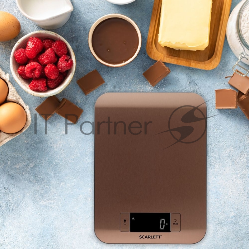Весы кухонные электронные Scarlett SC-KS57P49 макс.вес:5кг бронза