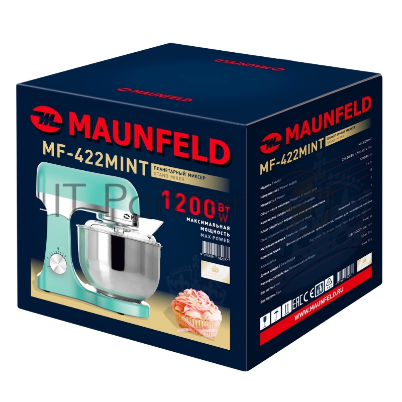 Миксер планетарный MAUNFELD MF-422MINT