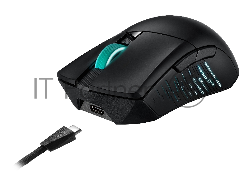 Игровая беспроводная мышь ASUS ROG Gladius III WL (RGB LED, 6 кнопок, 19000 dpi, black, USB, 90MP0200-BMUA00)
