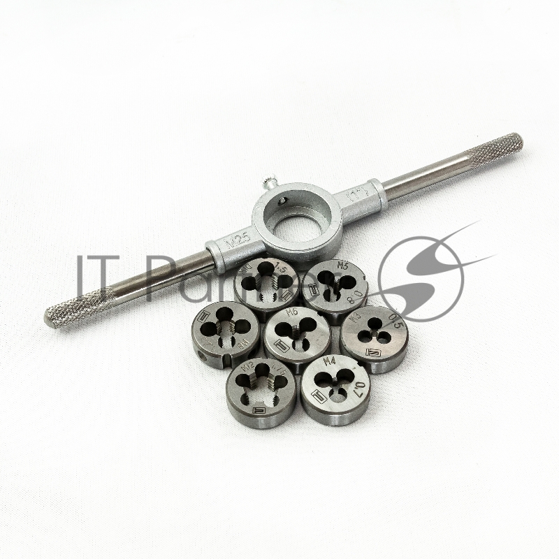 Набор плашек СИБРТЕХ М3-М12,8 предметов//77309