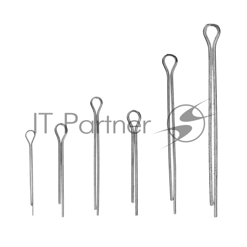 СИБРТЕХ Набор шплинтов, S головки х L: 1,6x25, 2,3x25, 2,3x38, 3,1x32, 3,1x50, 4x63 мм, 555 предм.// СИБРТЕХ 47604