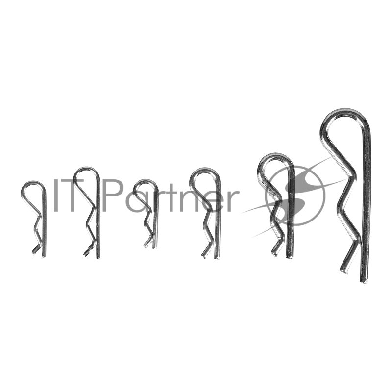 СИБРТЕХ Набор шплинтов, S головки, с фиксацией, 150 предм. // СИБРТЕХ 47605