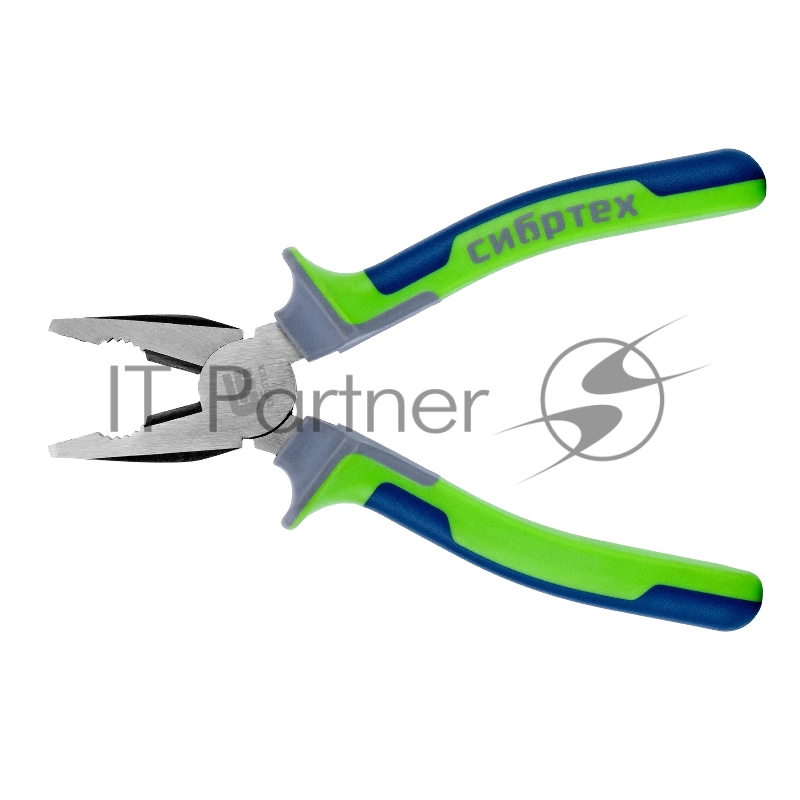 СИБРТЕХ Плоскогубцы комбинированные, 200 мм, фосфатирование, трехкомпонентные рукоятки 17055