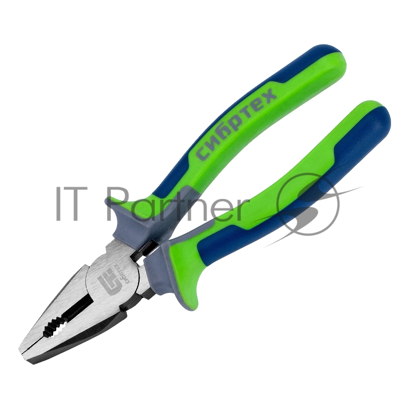 СИБРТЕХ Плоскогубцы комбинированные, 200 мм, фосфатирование, трехкомпонентные рукоятки 17055