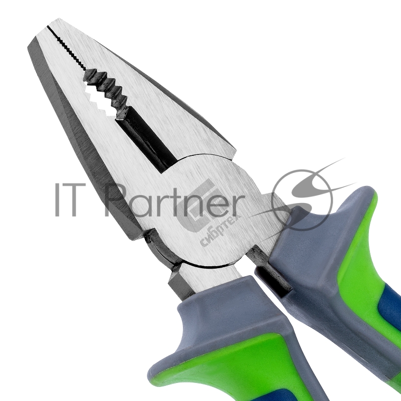 СИБРТЕХ Плоскогубцы комбинированные, 200 мм, фосфатирование, трехкомпонентные рукоятки 17055