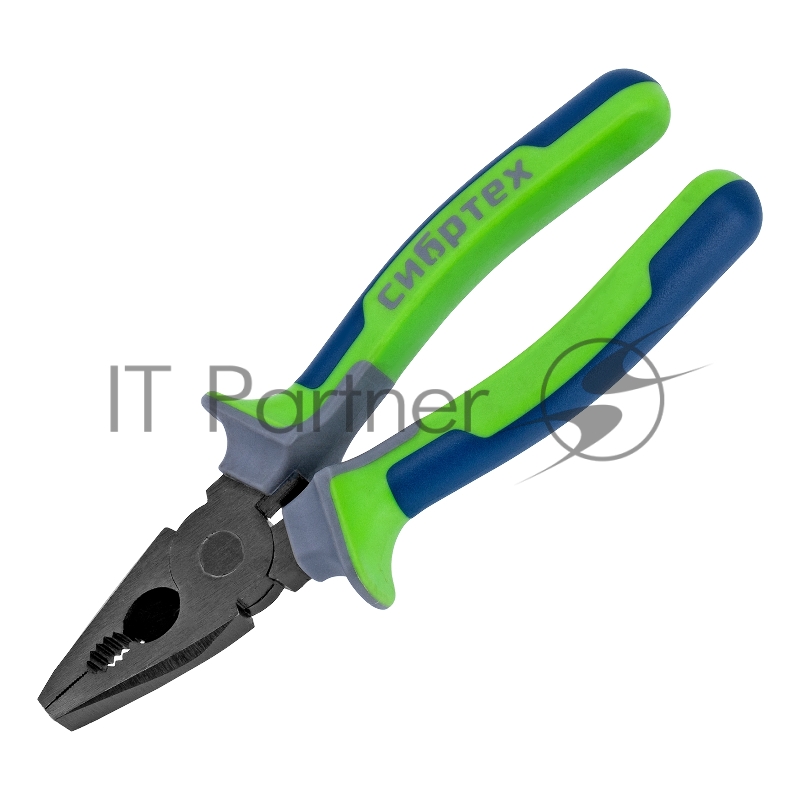 СИБРТЕХ Плоскогубцы комбинированные, 200 мм, фосфатирование, трехкомпонентные рукоятки 17055