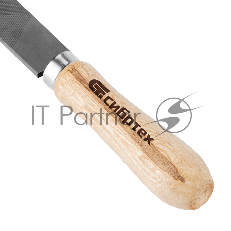 СИБРТЕХ Напильник,200 мм,плоский,деревянная ручка//16226