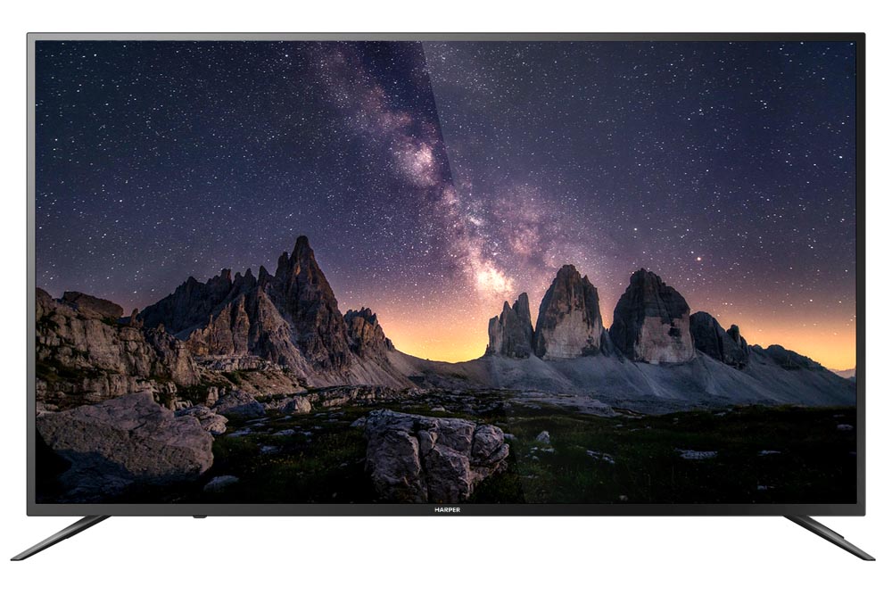 Телевизор LED 65 Harper 65U750TS Черный/Ultra HD 4K/IPS/Smart TV/Wi-Fi/3хHDMI/2хUSB