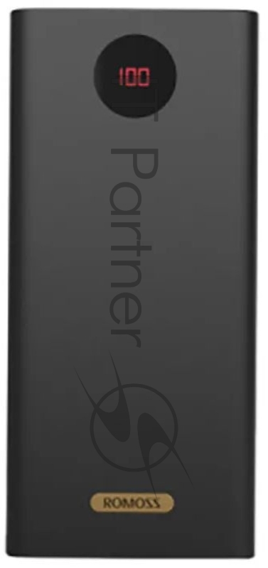Мобильный аккумулятор Romoss PEA60 Li-Pol 60000mAh 3A+2A+1.5A+2.1A черный 3xUSB материал пластик