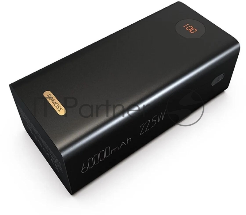 Мобильный аккумулятор Romoss PEA60 Li-Pol 60000mAh 3A+2A+1.5A+2.1A черный 3xUSB материал пластик