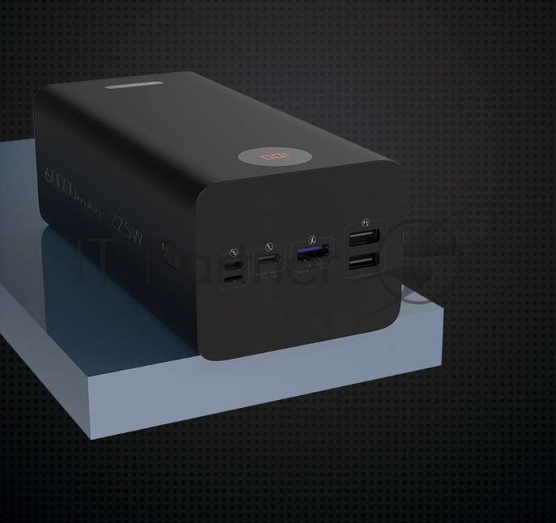 Мобильный аккумулятор Romoss PEA60 Li-Pol 60000mAh 3A+2A+1.5A+2.1A черный 3xUSB материал пластик