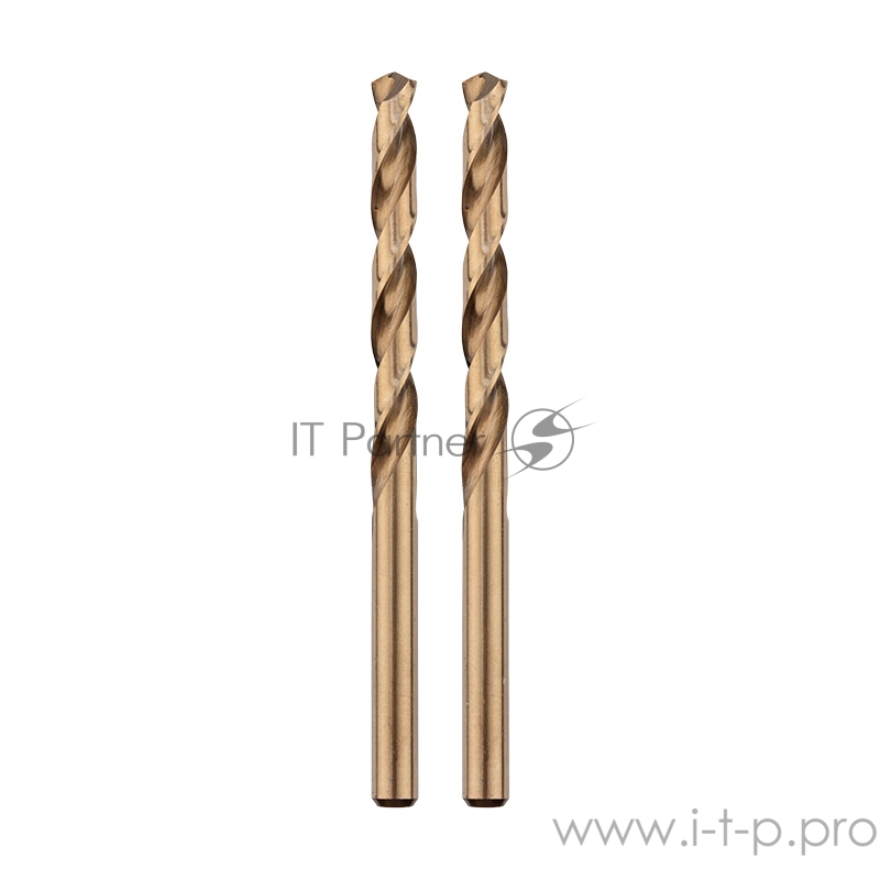 Сверло по металлу 2,5 мм «Кобальт» (сталь HSS-Co 5% M35 P6M5K5) (2 шт. в блистере) DIN 338 REXANT