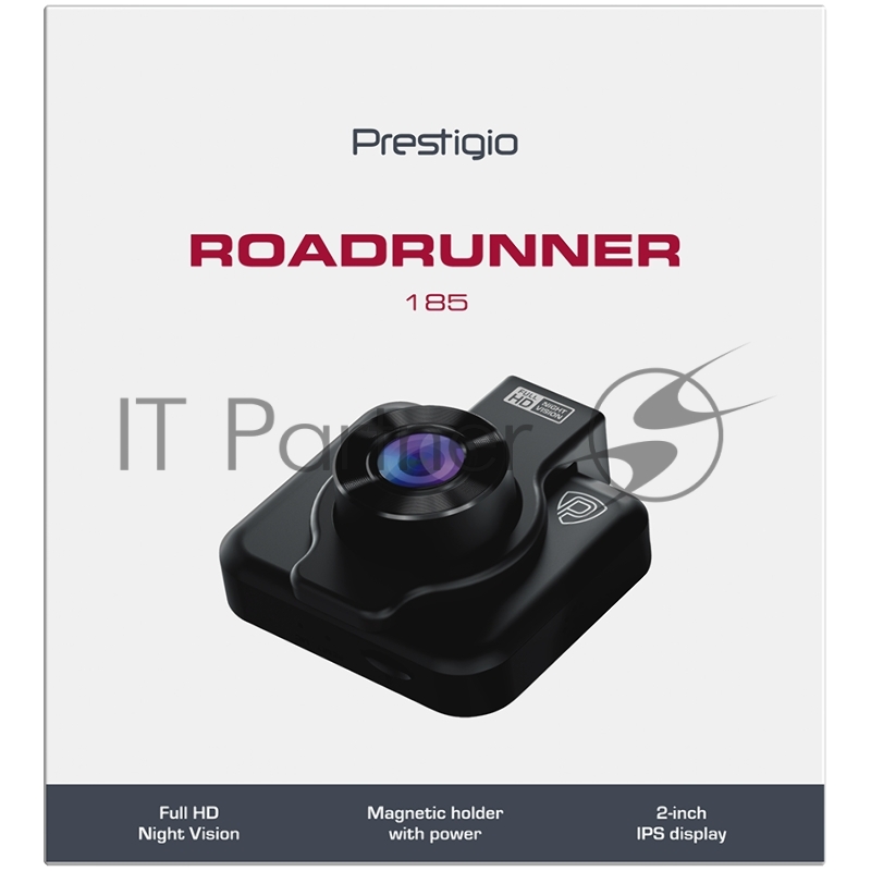 Видеорегистратор Prestigio RoadRunner 185, 2.0 IPS (320x240) display, FHD 1920x1080@30fps, HD 1280x720@30fps, Jieli AC5601, 2 MP CMOS GC2053 image sensor, 2 MP camera, 140° Viewing Angle, Micro USB, 180 mAh, Night Vision, Motion Detection, G-sensor,