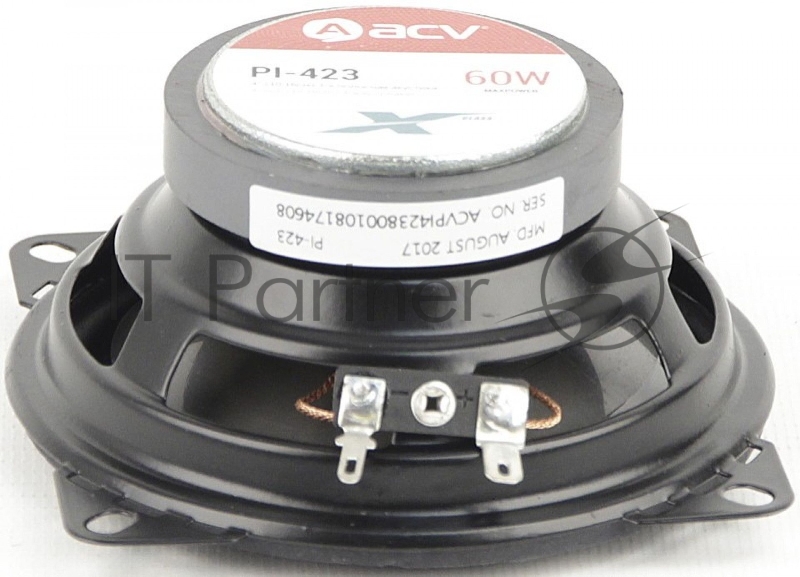 Колонки автомобильные ACV PI-423 60Вт 89дБ 4Ом 10см (4дюйм) (ком.:2кол.) коаксиальные трехполосные