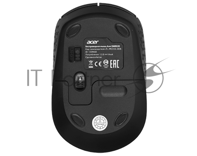 Мышь Acer OMR020 черный оптическая (1200dpi) беспроводная USB (3but)