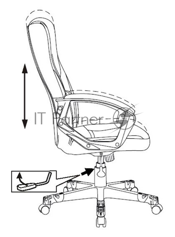 Кресло игровое Zombie 10 черный искусст.кожа/ткань крестовина пластик