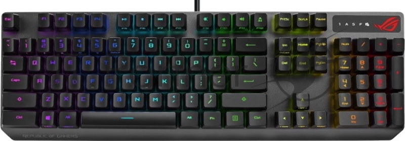 Игровая клавиатура ASUS ROG Strix Scope NX (ROG NX RED switches, аллюминивая рама, USB, RGB подсветка, 90MP0186-B0RA00)