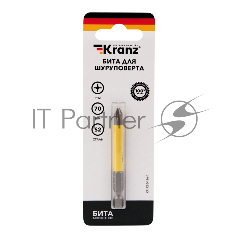 Бита для шуруповерта KRANZ PH2х70 мм