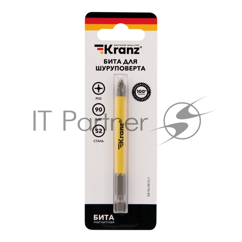 Бита для шуруповерта KRANZ PH2х90 мм