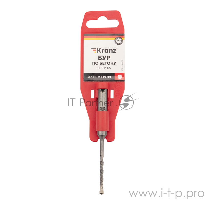 Бур по бетону 4x110 мм SDS PLUS Kranz