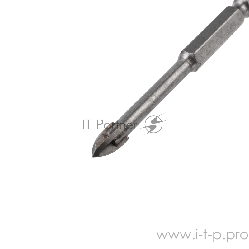 Сверло по стеклу и керамике 6 мм 4 грани шестигранный хвостовик Kranz