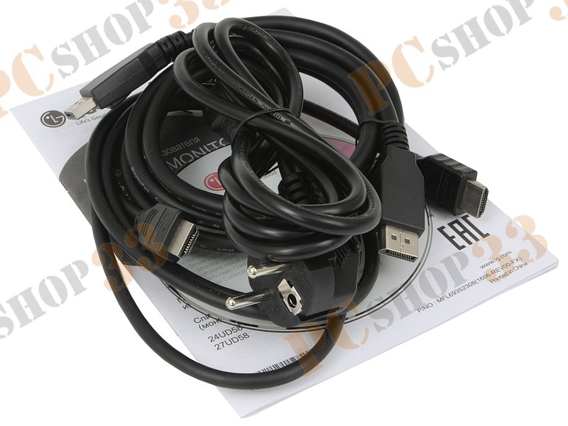 ЖК-монитор 23.8 LG 24UD58 B 3840x2160, 5мс (GtG), черный (2xHDMI, DP)