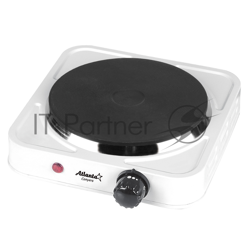 Плитка электрическая ATLANTA ATH-1735 (white) одноконфорочная