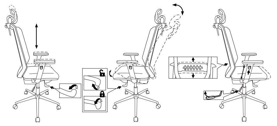 Кресло руководителя Бюрократ MC-W612N-H темно-серый TW-04 38-417 с подголов. крестовина металл хром пластик белый