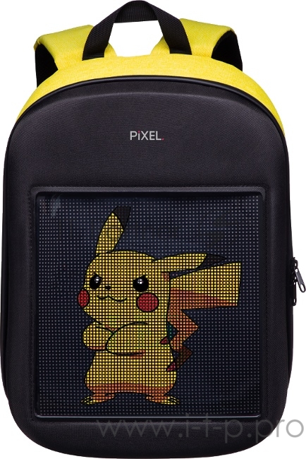 Рюкзак PIXEL One Yellow Sun чёрно-жёлтый (LED-экран 25*25 px, 16,5 млн цветов, 20 л., полиэстер)