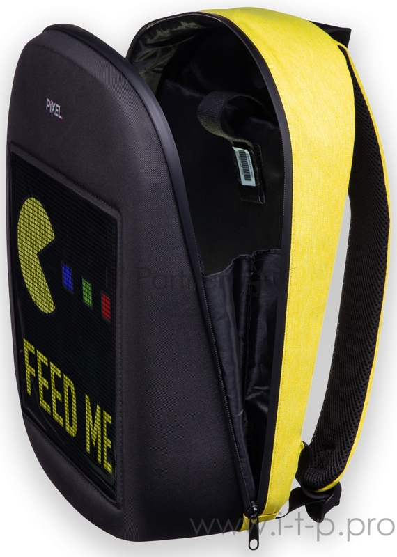 Рюкзак PIXEL One Yellow Sun чёрно-жёлтый (LED-экран 25*25 px, 16,5 млн цветов, 20 л., полиэстер)