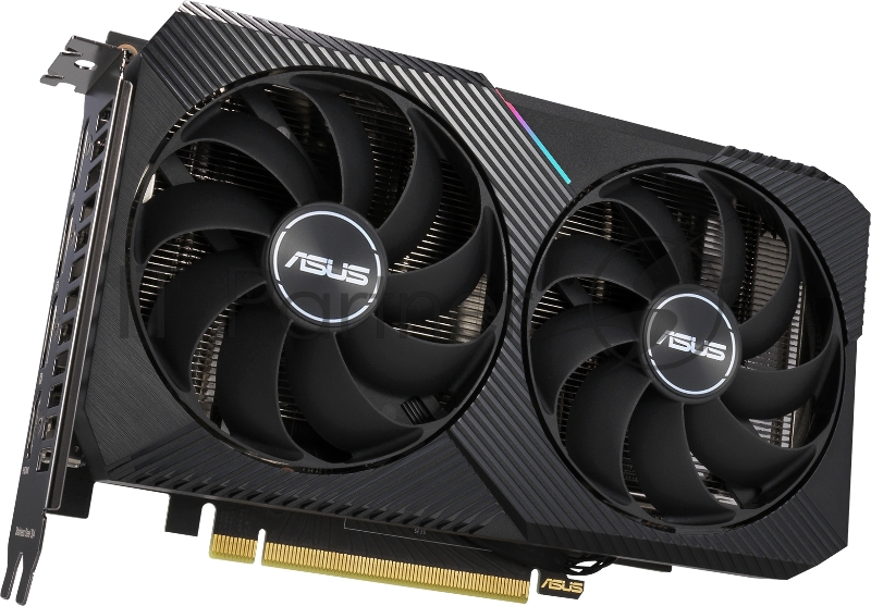 Видеокарта ASUS DUAL-RTX3060TI-8G-MINI-V2 RTX3060TI 8GB GDDR6 HDMI 3xDP LHR RTL {10} (322917)