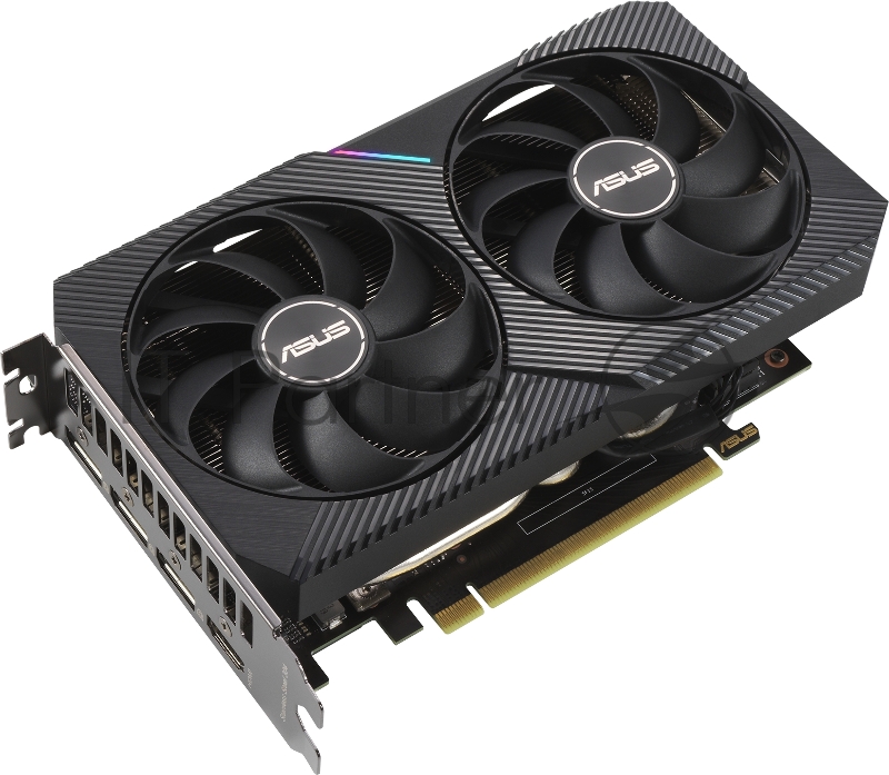 Видеокарта ASUS DUAL-RTX3060TI-8G-MINI-V2 RTX3060TI 8GB GDDR6 HDMI 3xDP LHR RTL {10} (322917)