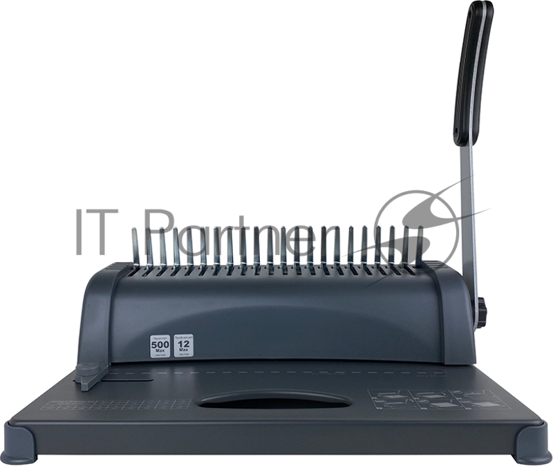 Переплетчик ГЕЛЕОС БП-12 на пластиковую пружину, А4, ручная перфорация 12 листов, переплет макс до 500 л., глубина перфорации 3,5-5,5 мм