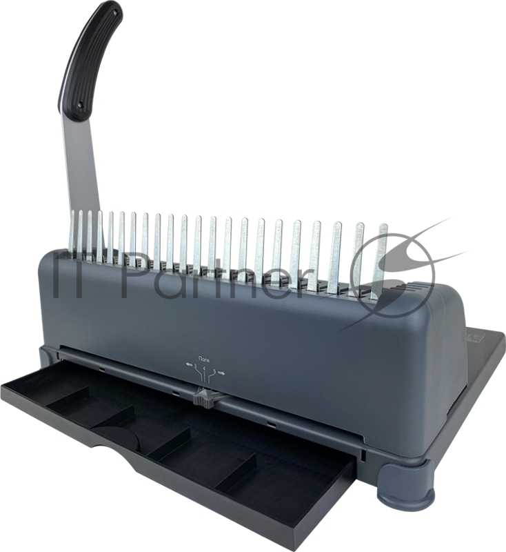 Переплетчик ГЕЛЕОС БП-12 на пластиковую пружину, А4, ручная перфорация 12 листов, переплет макс до 500 л., глубина перфорации 3,5-5,5 мм