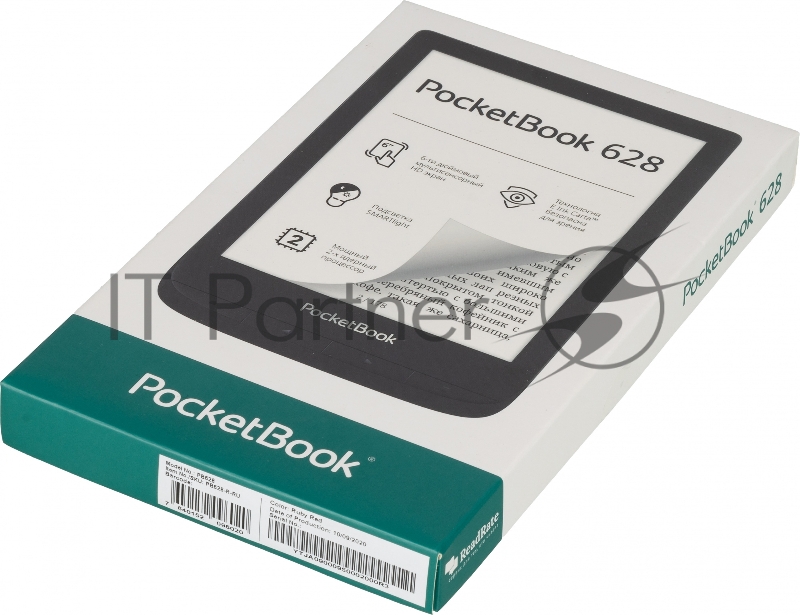 Электронная книга PocketBook 628 6 E-Ink Carta 1024x758 Touch Screen 1Ghz 512Mb/8Gb/microSDHC/подсветка дисплея красный