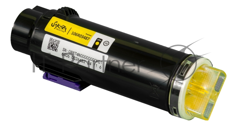 Картридж SAKURA 106R03487 для Xerox Phaser, WC, желтый, 2400 к.