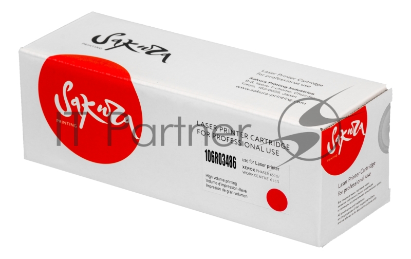 Картридж SAKURA 106R03486 для Xerox Phaser, WC, пурпурный, 2400 к.