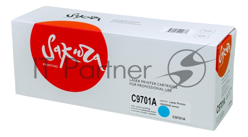 Картридж SAKURA C9701A для HPColor LaserJet 1500/2500 series, синий, 4000 к.