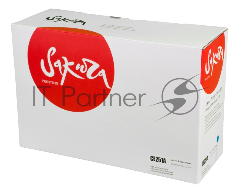 Картридж SAKURA CE251A для HPColor LaserJet CM3530MFP/CM3530fsMFP/CP3525/C синий, 7000 к.