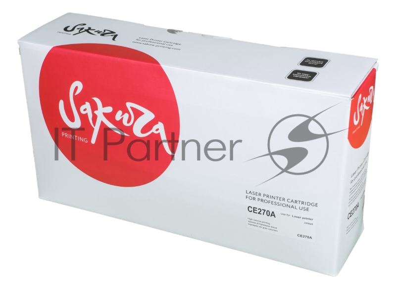 Картридж SAKURA CE270A для HP LaserJet Enterprise M750xh, M750n, M750dn, CP5525xh, CP5525n, CP5525dn, черный, 13 000 к.