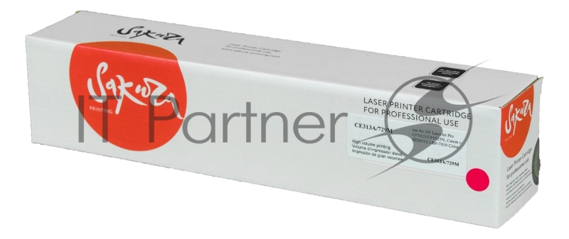 Картридж SAKURA CE313A для HP LaserJet Pro CP1025/CP1025NW, Canon i-SENSYS LBP-7010 Color пурпурный, 1000 к.