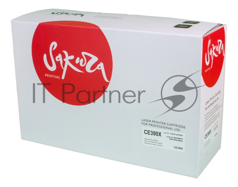 Картридж SAKURA CE390X для HP LaserJet M4555MFP/M601/M601n/M602n/M602 черный, 24000 к.