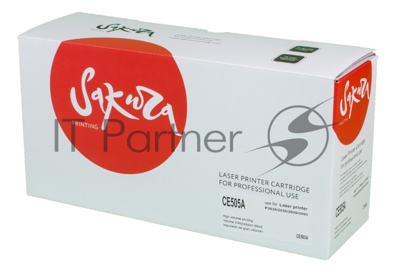 Картридж SAKURA CE505A для HP Laserjet 400M/401DN P2035/P205, черный, 2300 к.