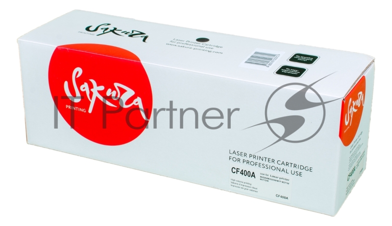 Картридж SAKURA CF400A для HP Color LaserJet Pro M252n/M252dn/MFP277dw/277n , черный, 1500 к.