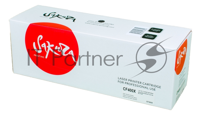Картридж SAKURA CF400X для HP Color LaserJet Pro M252n/M252dn/MFP277dw/277n, черный, 2800 к.